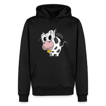 Éleveur de vaches Agriculteur Vaches Ferme - Sweat à capuche Premium bio Homme - noir - Devant - Nico (187cm)