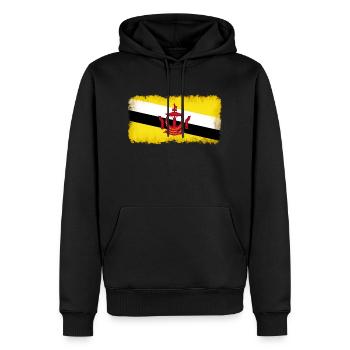 Brunei - Men’s Premium Organic Hoodie - black - Front - Nico (187cm)