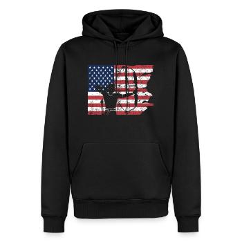 Awesome Vintage Patriotic Archery T-Shirt Present - Männer Premium Bio Hoodie - Schwarz - Vorne - Nico (187cm)