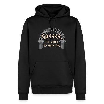 Antike Griechische Mythologie und Griechisches - Männer Premium Bio Hoodie - Schwarz - Vorne - Nico (187cm)