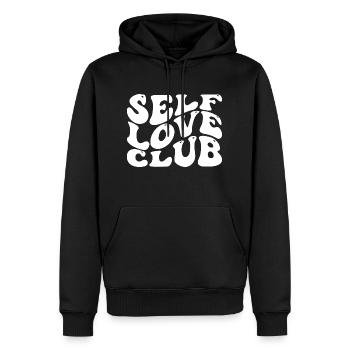 Self Love Club Self Love Inspirational Quote - Männer Premium Bio Hoodie - Schwarz - Vorne - Nico (187cm)