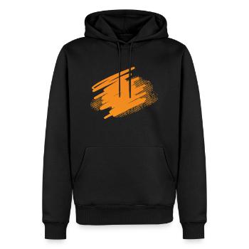 Farbkleckse Kleckse Farbspritzer Maler Geschenk - Männer Premium Bio Hoodie - Schwarz - Vorne - Nico (187cm)