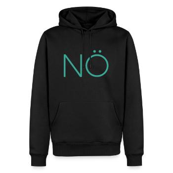 Nö3 - Männer Premium Bio Hoodie - Schwarz - Vorne - Nico (187cm)