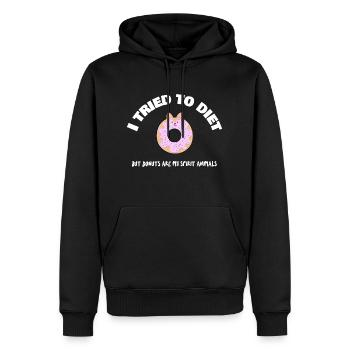 Diät Donut Naschen Essen Abnehmen Seelenverwand - Männer Premium Bio Hoodie - Schwarz - Vorne - Nico (187cm)