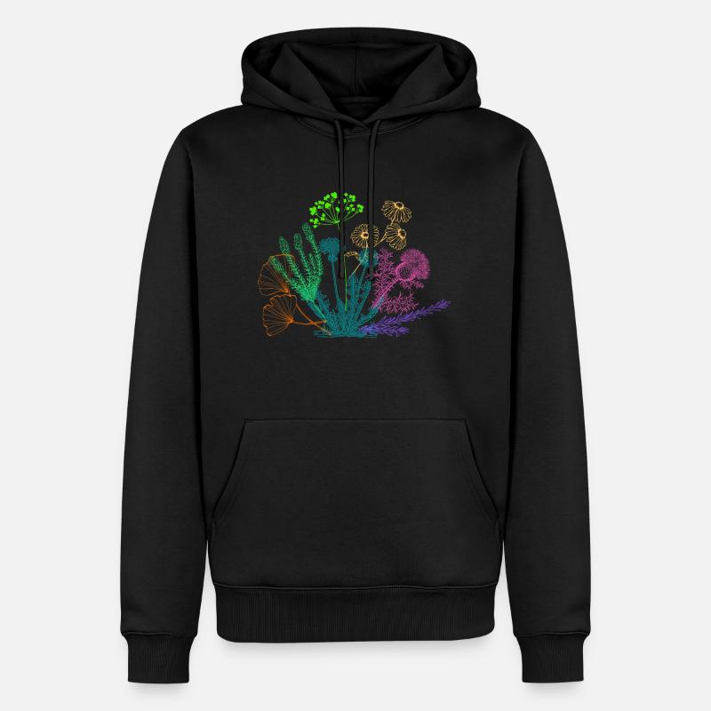 Bouquet d’herbes - Sweat à capuche Premium bio Homme - noir