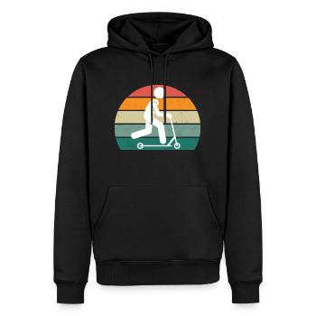 RetroScooter - Men’s Premium Organic Hoodie - black - Front - Nico (187cm)