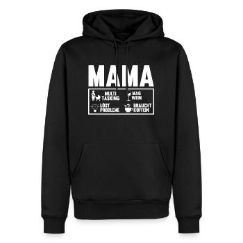 Mutter Muttertag Mama - Männer Premium Bio Hoodie - Schwarz - Vorne - Nico (187cm)