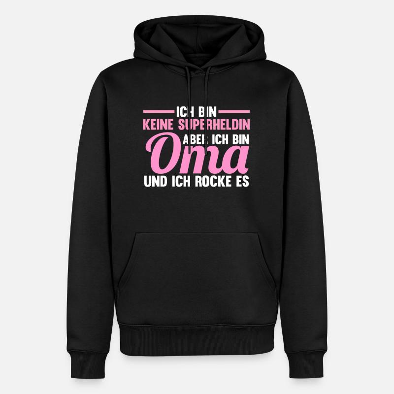 Großmutter Oma - Männer Premium Bio Hoodie - Schwarz