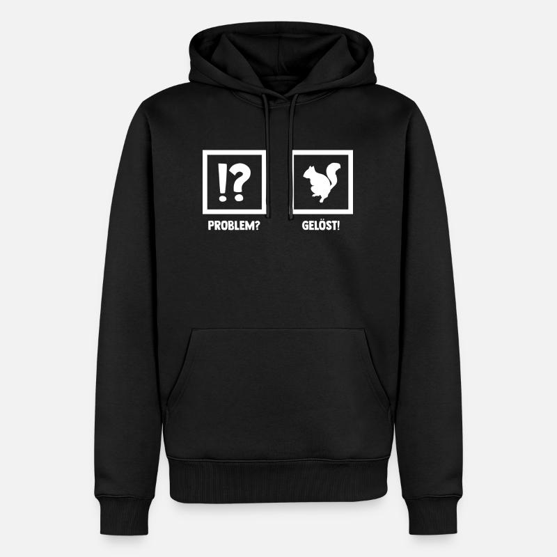Eichhörnchen - Männer Premium Bio Hoodie - Schwarz