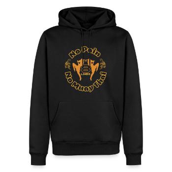 Muay Thaï Or - Sweat à capuche Premium bio Homme - noir - Devant - Nico (187cm)