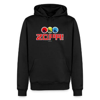 Zopa - 2024 - Sweat à capuche Premium bio Homme - noir - Devant - Nico (187cm)
