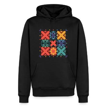 Lustiges Quilten Ich spiele immer noch mit Blöcken Quilt - Männer Premium Bio Hoodie - Schwarz - Vorne - Nico (187cm)