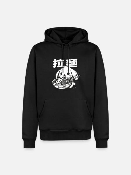 Cute Ramen Bunny Merch - Men’s Premium Organic Hoodie - black
