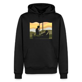 Docteur Médecine Cure Copie - Sweat à capuche Premium bio Homme - noir - Devant - Nico (187cm)