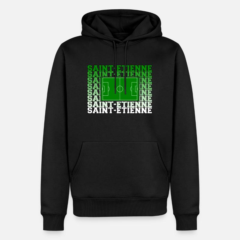 Saint-Etienne - Stade stéphanois - Sweat à capuche Premium bio Homme - noir