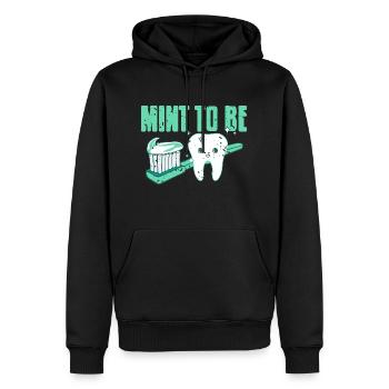 Mint To Be Vintage Génial Dentiste T-Shirt Cadeau - Sweat à capuche Premium bio Homme - noir - Devant - Nico (187cm)