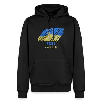 Free Харків T-Shirt Ukraine Flagge Frau Geschenk - Männer Premium Bio Hoodie - Schwarz - Vorne - Nico (187cm)