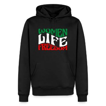 Niedliche iranische Frauen - Frauen Leben Freiheit - Männer Premium Bio Hoodie - Schwarz - Vorne - Nico (187cm)