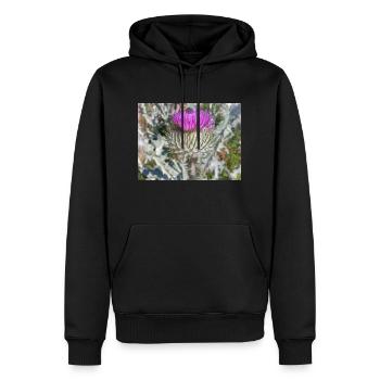 Scotch Baumwolldistel auch Wolldistel - Männer Premium Bio Hoodie - Schwarz - Vorne - Nico (187cm)