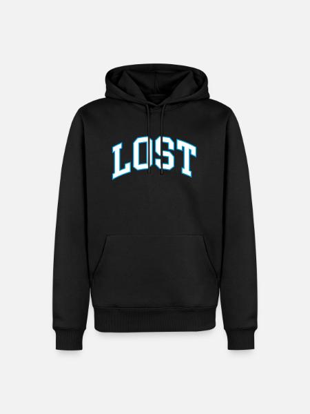 lost - Männer Premium Bio Hoodie - Schwarz