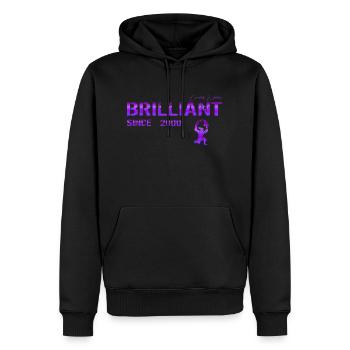Brilliant since 2000 - Männer Premium Bio Hoodie - Schwarz - Vorne - Nico (187cm)
