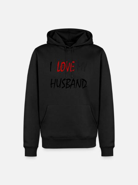 J’aime mon mari - Sweat à capuche Premium bio Homme - noir