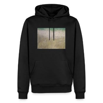 Welle trifft Strand - Männer Premium Bio Hoodie - Schwarz - Vorne - Nico (187cm)