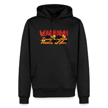 Love for animals. Caution, it may contain hair. - Men’s Premium Organic Hoodie - black - Front - Nico (187cm)
