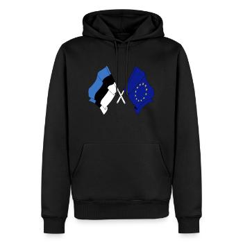 Flagge Estland, Europa - Männer Premium Bio Hoodie - Schwarz - Vorne - Nico (187cm)