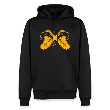 Saxophon Saxophon Saxophon - Männer Premium Bio Hoodie - Schwarz - Vorne - Nico (187cm)