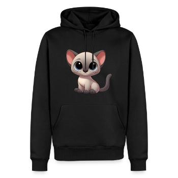 siamois 12 - Sweat à capuche Premium bio Homme - noir - Devant - Nico (187cm)