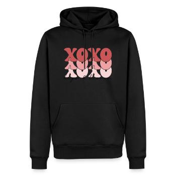 XOXO - Sweat à capuche Premium bio Homme - noir - Devant - Nico (187cm)