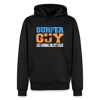 Surfer Guy Like A Normal Guy But Cooler Present - Männer Premium Bio Hoodie - Schwarz - Vorne - Nico (187cm)