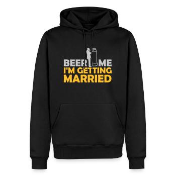 Beer Me Getting Married - Men’s Premium Organic Hoodie - black - Front - Nico (187cm)