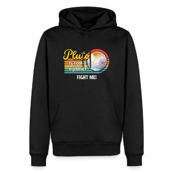 Lasst uns Pluto wieder zu einem Planeten machen - das ist es, was Pluto ist. - Männer Premium Bio Hoodie - Schwarz - Vorne - Nico (187cm)