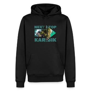 Next Stop: Caribbean - Next Stop: Caribbean - Men’s Premium Organic Hoodie - black - Front - Nico (187cm)