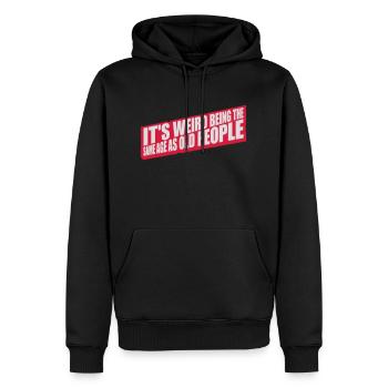 being old people age - Men’s Premium Organic Hoodie - black - Front - Nico (187cm)