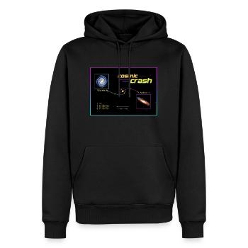 cosmic crash - Männer Premium Bio Hoodie - Schwarz - Vorne - Nico (187cm)