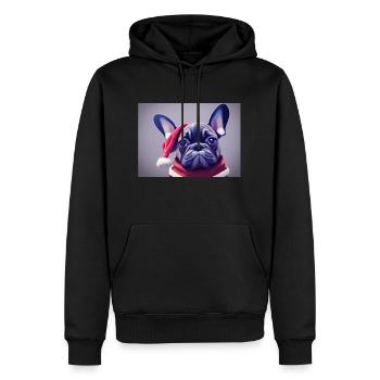 Noël 5 - Sweat à capuche Premium bio Homme - noir - Devant - Nico (187cm)