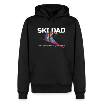 Lustiges Skifahrer und Apreski Design Ski Urlaub - Männer Premium Bio Hoodie - Schwarz - Vorne - Nico (187cm)