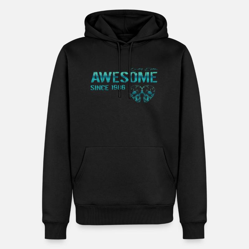 Awesome since 1986 Geschenk - Männer Premium Bio Hoodie - Schwarz