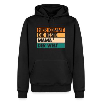 Beste Mama der Welt - Männer Premium Bio Hoodie - Schwarz - Vorne - Nico (187cm)