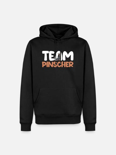 Hund Pinscher - Männer Premium Bio Hoodie - Schwarz