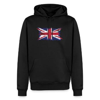 british grunge style - Men’s Premium Organic Hoodie - black - Front - Nico (187cm)