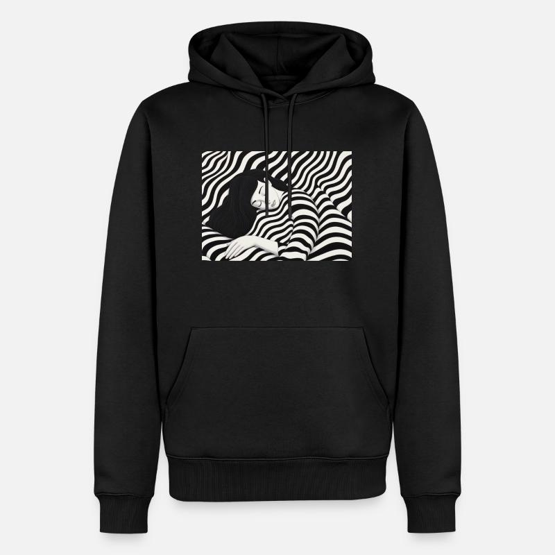 Sleeping Lady Design Merch - Männer Premium Bio Hoodie - Schwarz