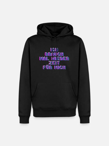 Zeit - Männer Premium Bio Hoodie - Schwarz