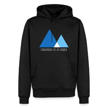 Bains de glace Bain d’hiver Thérapie par le froid « bain de glace simple » - Sweat à capuche Premium bio Homme - noir - Devant - Nico (187cm)