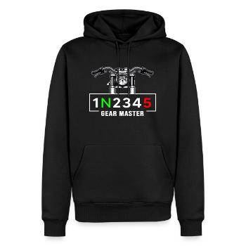 Moto motard Motard Motard Motard Moto Tour - Sweat à capuche Premium bio Homme - noir - Devant - Nico (187cm)