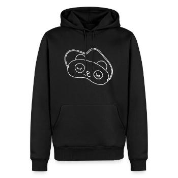 Masque de sommeil - Sweat à capuche Premium bio Homme - noir - Devant - Nico (187cm)