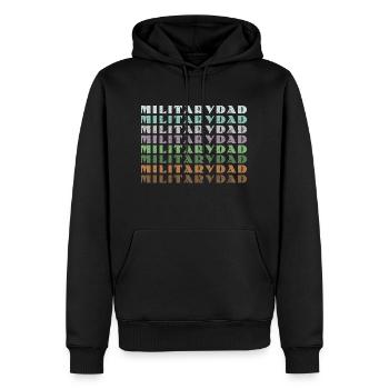 Dad Dad Father Father's Day Military Soldier - Men’s Premium Organic Hoodie - black - Front - Nico (187cm)